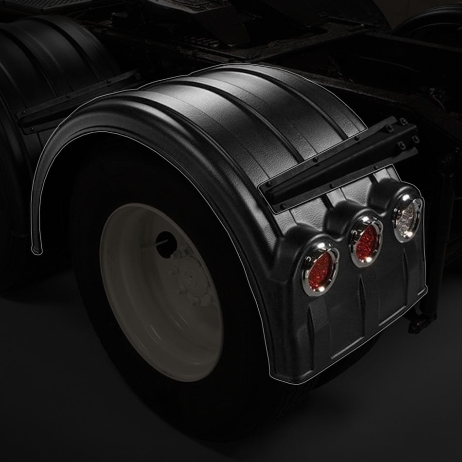 Minimizer Dual Tire (24.5" Width), Single Axle Fender - Black