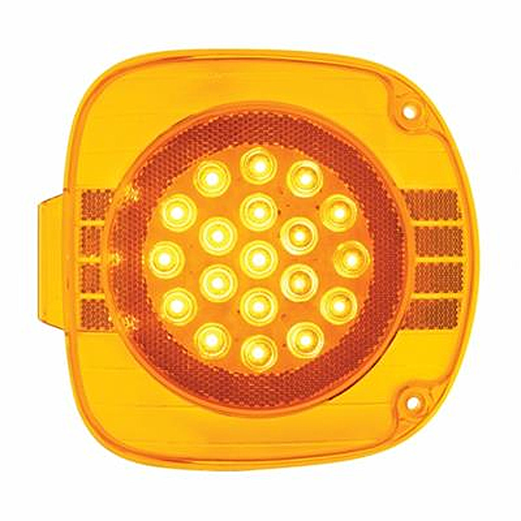 22 LED Turn Signal Light For 1996-2010 Freightliner Century - Amber LED/Amber Lens