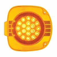 22 LED Turn Signal Light For 1996-2010 Freightliner Century - Amber LED/Amber Lens