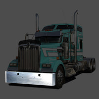 Kenworth W900L 20" Standard Mount Mitered Ends 7GA Bumper w Tow Holes