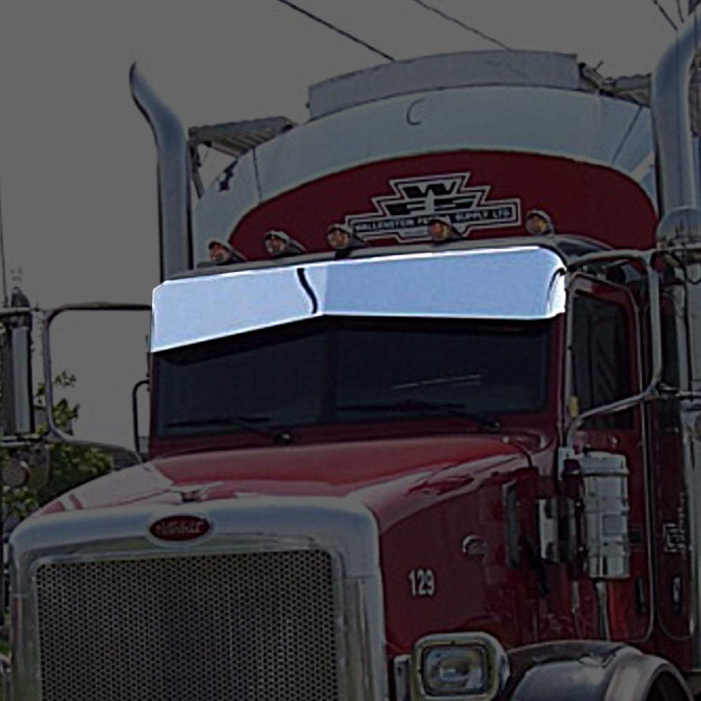 Peterbilt Reverse BowTie Curved Windshield Visor (12" outside x 8" middle)