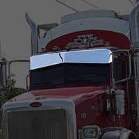 Peterbilt Reverse BowTie Curved Windshield Visor (12" outside x 8" middle)