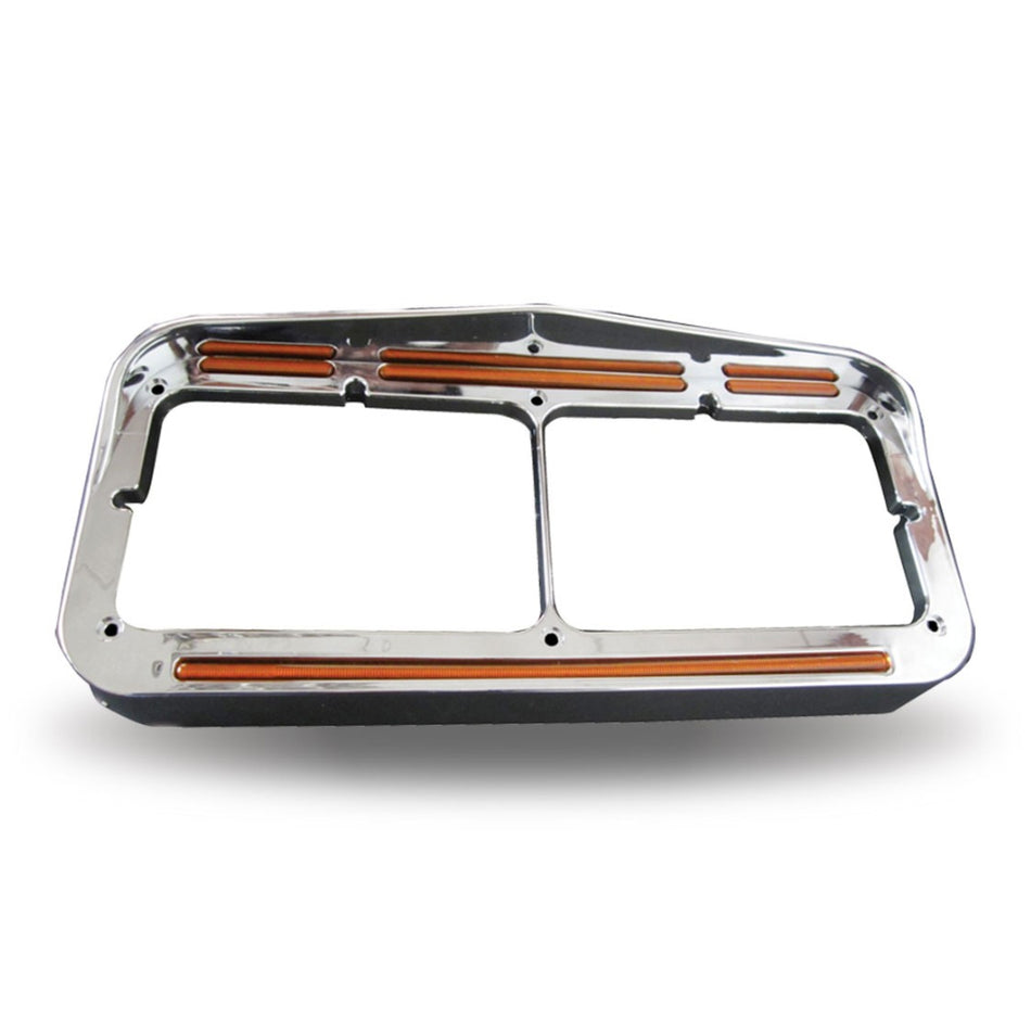 Trux Universal Dual Flatline Amber/Blue Marker Aux. LED Headlight Bezel