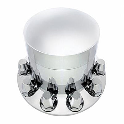 Chrome Plastic 33mm Thread-On Extra Tall Rear Axle Cover Set