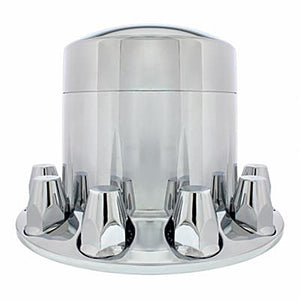 Chrome Plastic 33mm Thread-On Extra Tall Rear Axle Cover Set