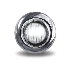 Trux .75" Red Stop, Turn & Tail to White Back Up Round LED Light - 2 Diodes