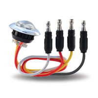 Trux .75" Red Stop, Turn & Tail to White Back Up Round LED Light - 2 Diodes
