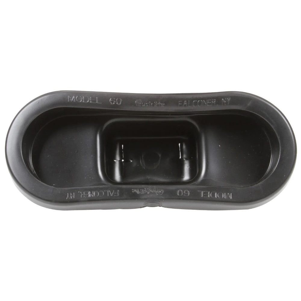 60 Series Black PVC Closed Back 2in x 6in Oval Light Grommet