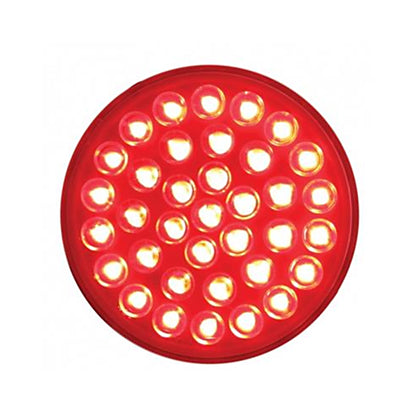 United Pacific - 36 LED 4" Round Light (Stop, Turn & Tail) - Red/Red Lens