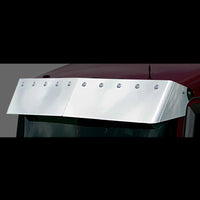 Roadworks Kenworth 13" Curved Windshield, Blind Mount Visor (Blank, No Light Holes)