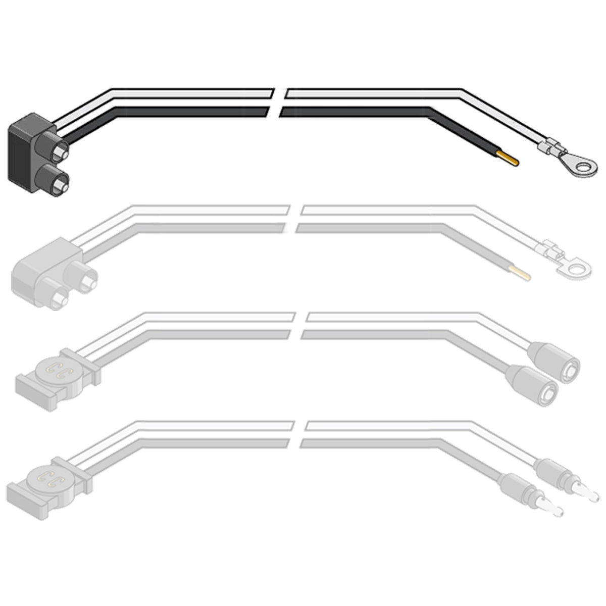2 Pin Right Angle Side Wire Pig Tail Plug