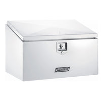 20" x 20" x 30" or 33" Polished Aluminum Tool Box w Smooth Aluminum Slope Top