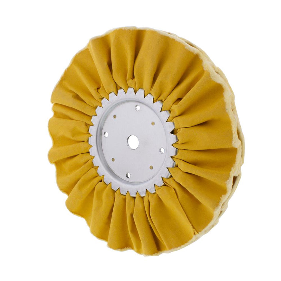 10" Yellow Treated Airway Buff - 5/8" & 1/2" Arbor