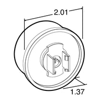30 Series, 2 Diode, Amber 12V LED Round Marker/Clearance Light