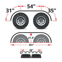 Trux - 116" 4-Rib Full Fenders for 60" Spread