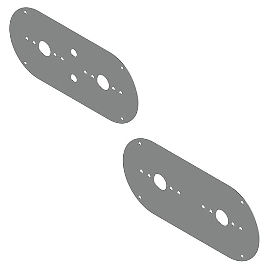 Iowa Customs - 18GA 304 Stainless Steel Above Door Dome Light Plates