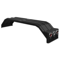 Minimizer - "Brute" Square Back Fender in Diamond Plate - Black w/ Light Box