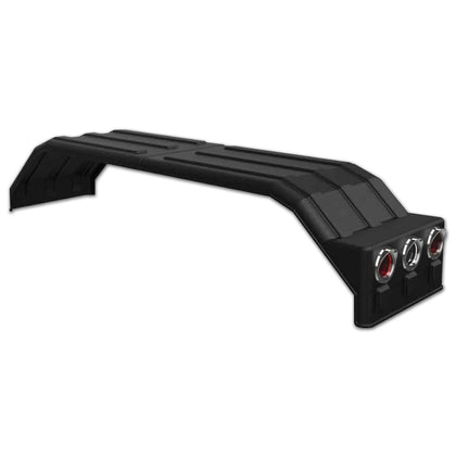 Minimizer - "Brute" Square Back Fender in Diamond Plate - Black w/ Light Box