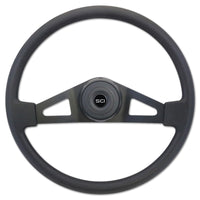 18" Pinion Polyurethane or Leather Steering Wheel w/ Chrome 2-Spokes