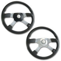 Steering Creations "Trucker 4" Polyurethane Steering Wheel w/ 4 Polished Aluminum Spokes