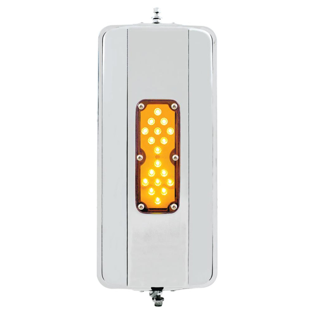 7" X 16" 18 LED Stainless Steel West Coast Mirror - Heated