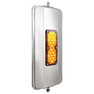 7" X 16" 18 LED Stainless Steel West Coast Mirror - Heated