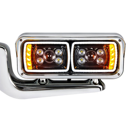 "Blackout" Projection Headlight Assembly w/ Mount Arm