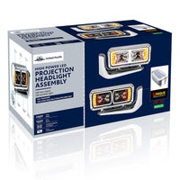 "Blackout" Projection Headlight Assembly w/ Mount Arm