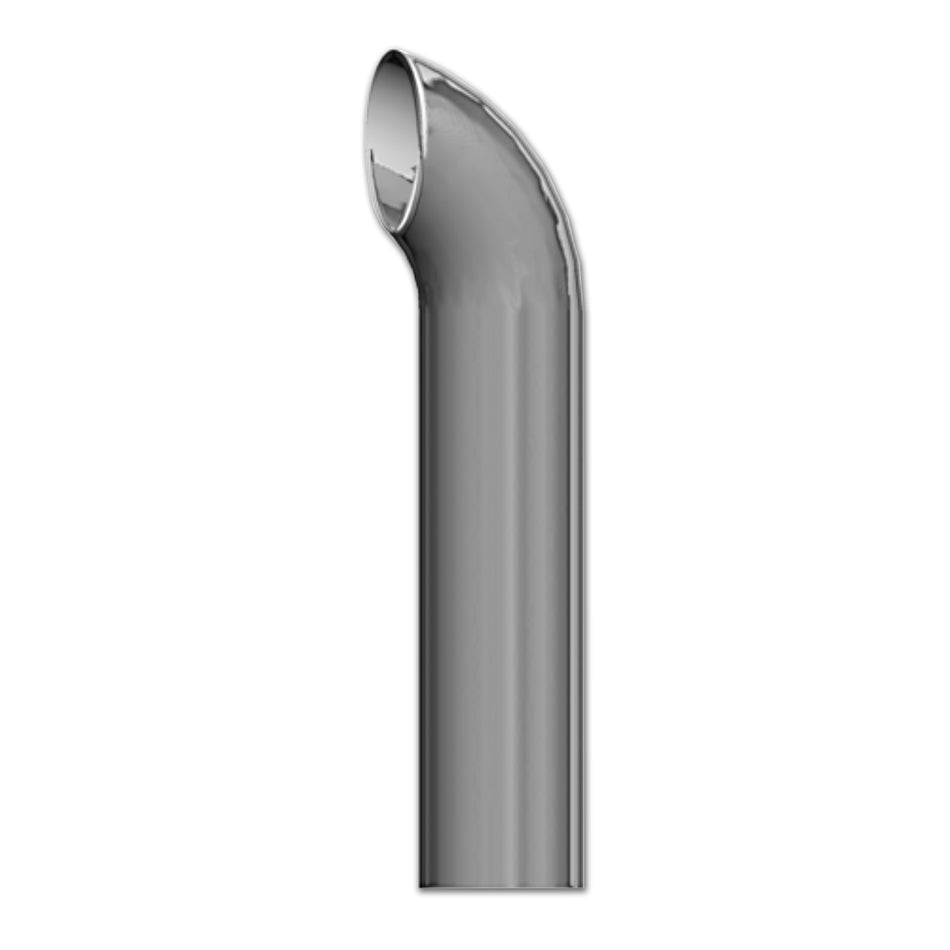 Lincoln Industries - 8" reduced to 5" x 108" Curved Top, Belled Exhaust Stack