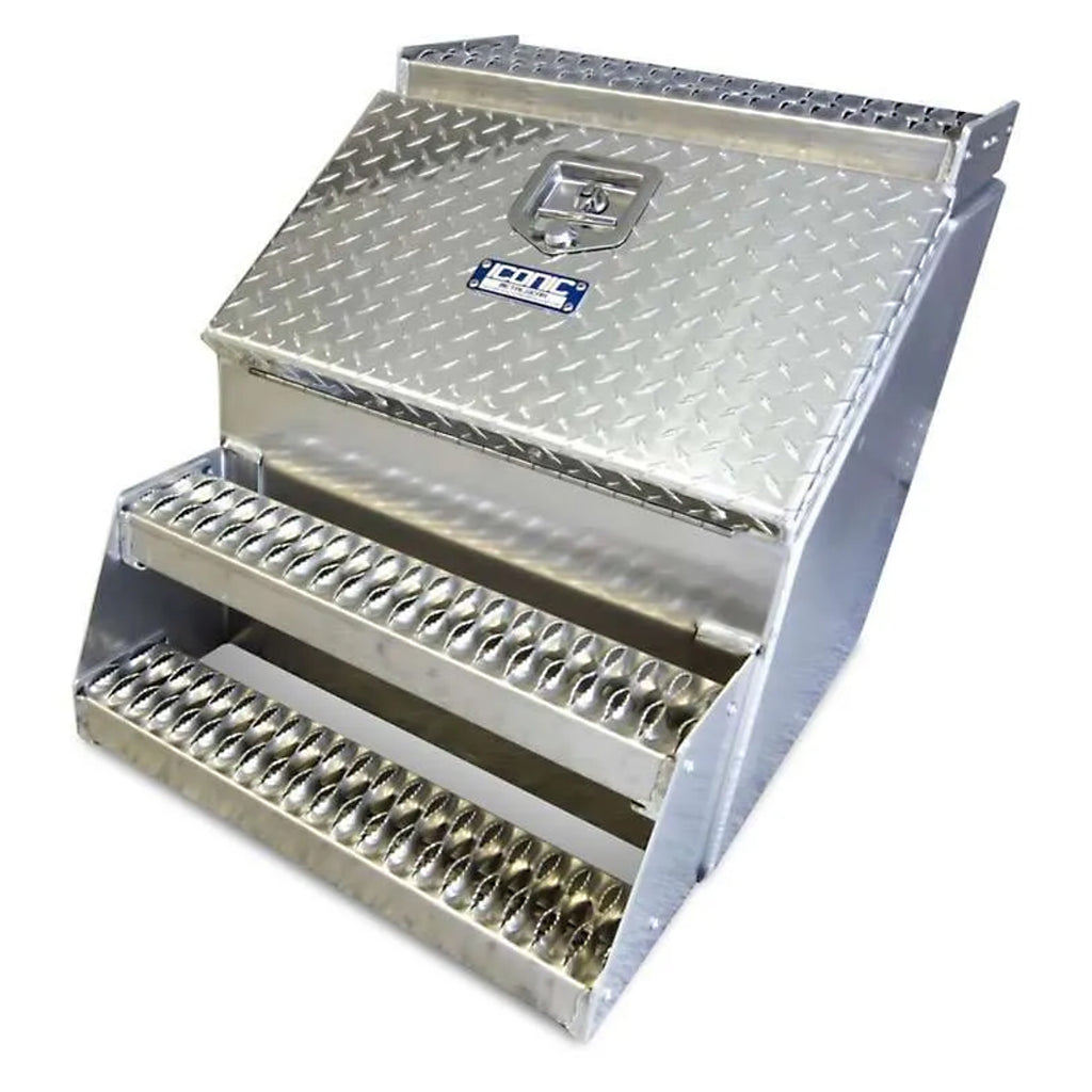 Iconic Metal Gear - 24" or 36" Step Box with Diamond Plate Lid