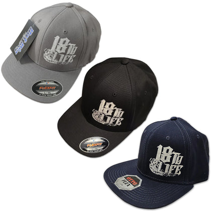 Hot Rig's "18 to Life" Fitted Cap (Black, Grey or Navy Blue)