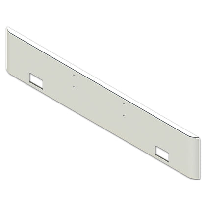Pre-2007 Western Star 4900 18" Rolled Ends Steel Chrome Bumper w Fog & Mount Holes