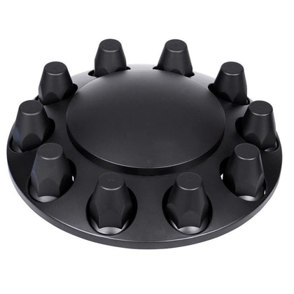 Dome Front Axle Cover With 33mm Standard Thread-On Nut Covers - Matte Black