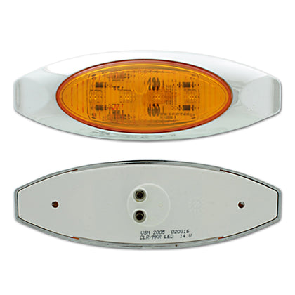 M1 Style Amber Lens/Amber Light w Reflective Outer Bezel