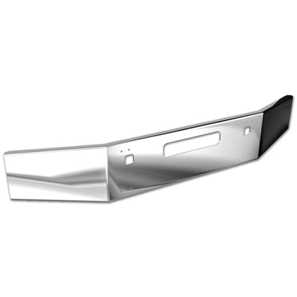 Hendrickson - Kenworth T800 14" Tapered Set Back 7GA Chrome Bumper w Dual Tow Cutouts