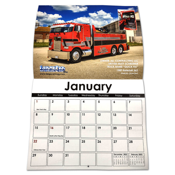 Large Car Magazine's 12 Month Calendar for 2023 Berube's Truck