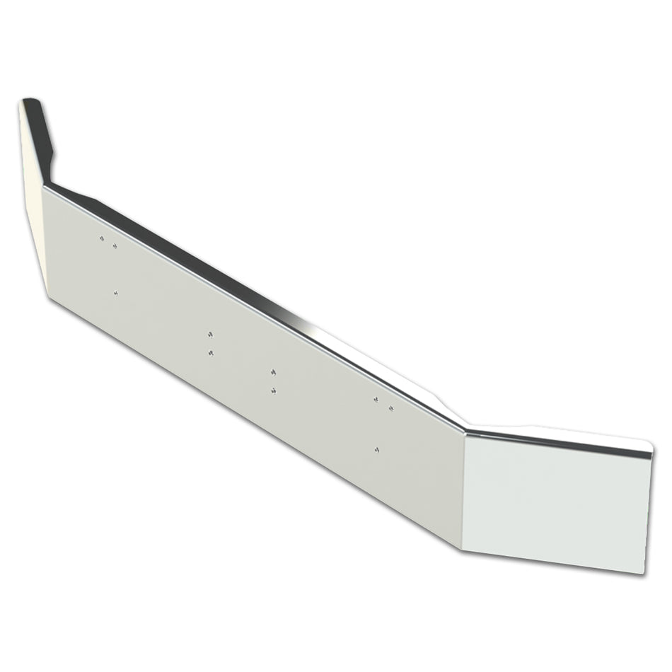 1988-2005 Kenworth T800 Wide Nose Bumper 14" Square w 9" Break with Bolt & Hitch Holes