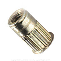 3/8"-16 Marson MLR Ribbed Large Flange Rivet Nut, Steel, 0.027" - 0.150" Grip