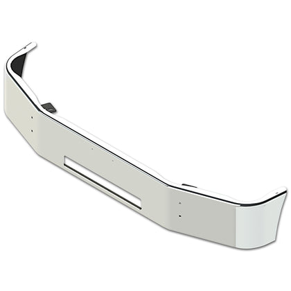 Peterbilt 335/337 20" Steel Chrome 10GA Break Back Bumper w Tow, Vent & Mount Holes
