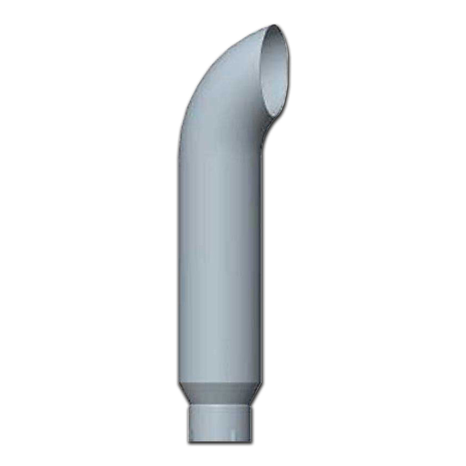 Lincoln Industries - 6" x 84" or 108" Reduced to 5" I.D. Curved Chrome Top Exhaust Stack