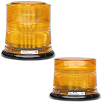 Whelen - L10 Series DUO™ Color "High or Low Dome" Beacon Lights - Permanent Mount (Amber/White)