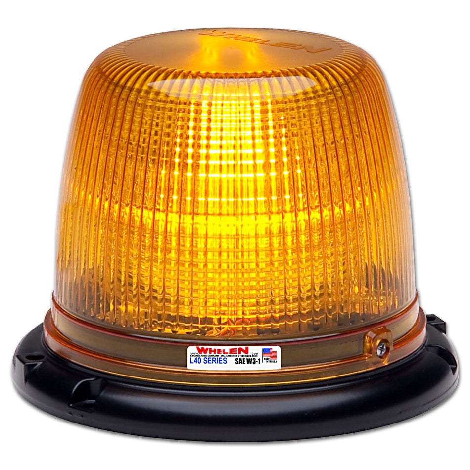 Whelen - L41AP Series Super-LED® Beacon Light - Permanent Mount (Amber)