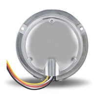 4" Red Stop, Turn & Tail to Purple Aux Round Flange Mount LED Light - 19 Diodes