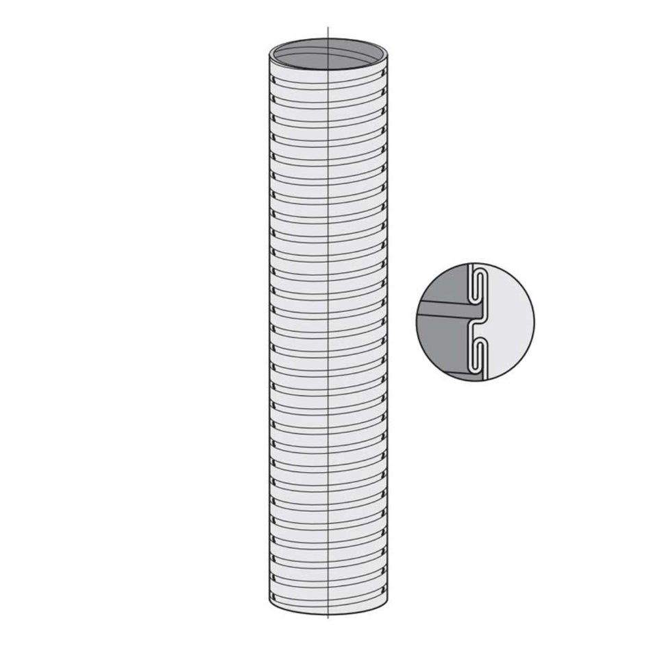 DynaFlex - 6 inch Diameter x 48 or 24 inch Length Flex Pipe