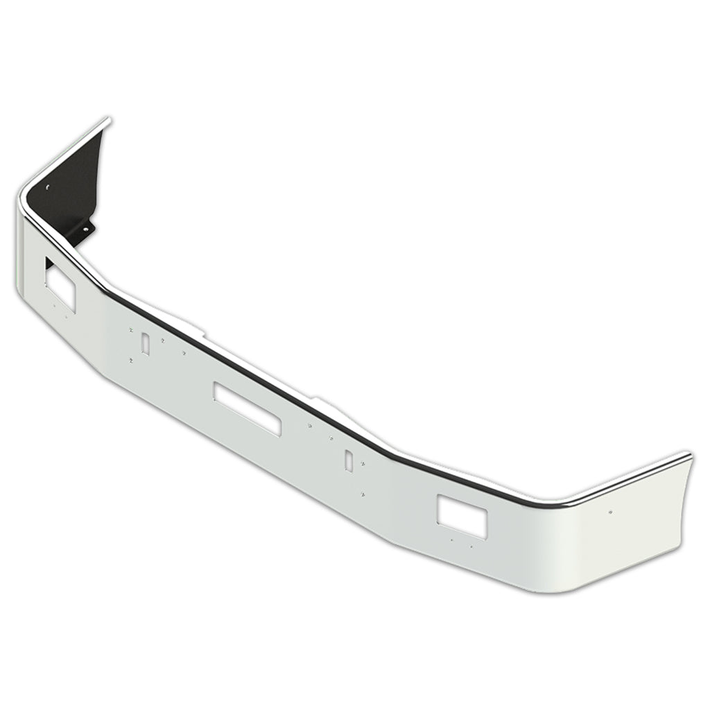 Valley Chrome - 1989 & Later FLD112, FLD120, Freightliner 14" Set Back Axle 10GA Steel Chrome Bumper