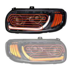 Trux - Heated LED Headlight w Black Interior (Driver or Passenger)