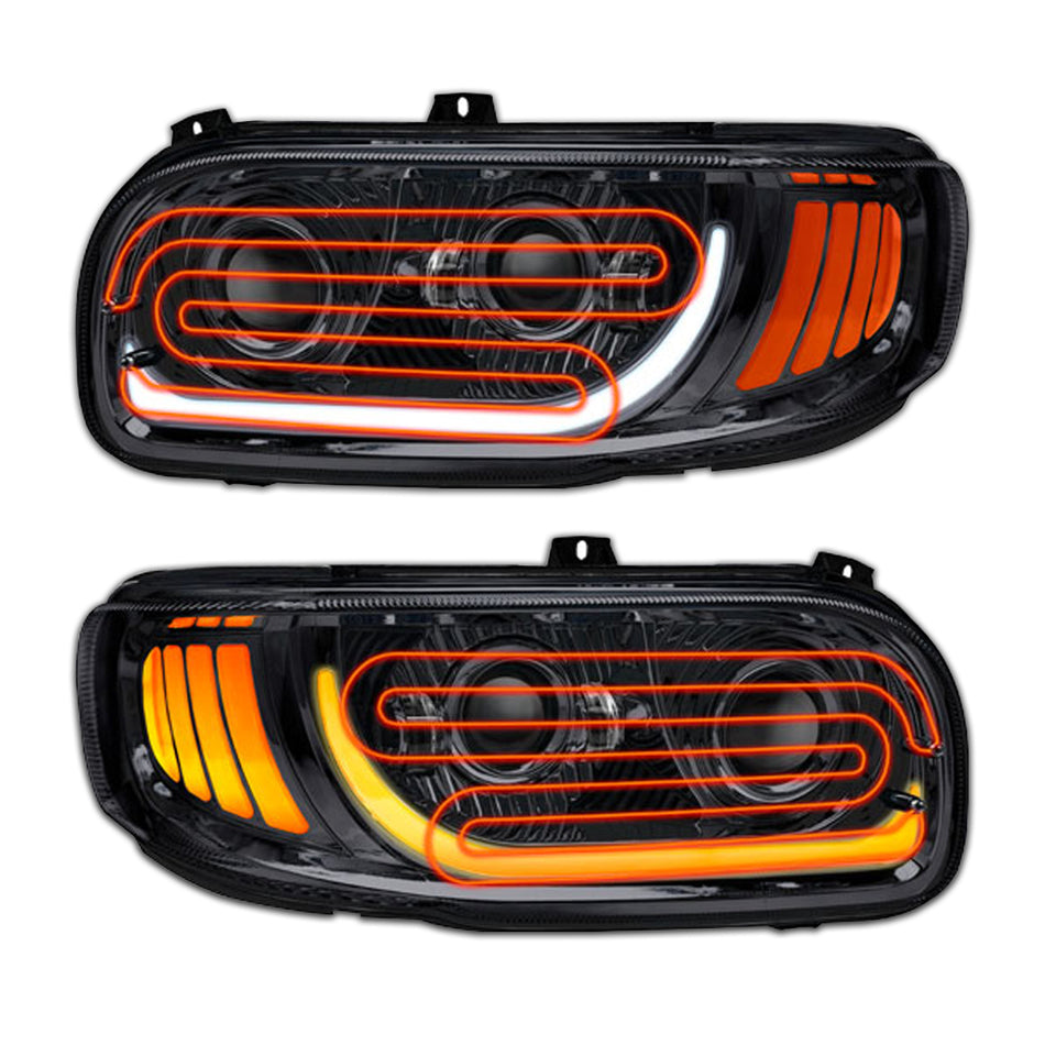 Trux - Heated LED Headlight w Black Interior (Driver or Passenger)