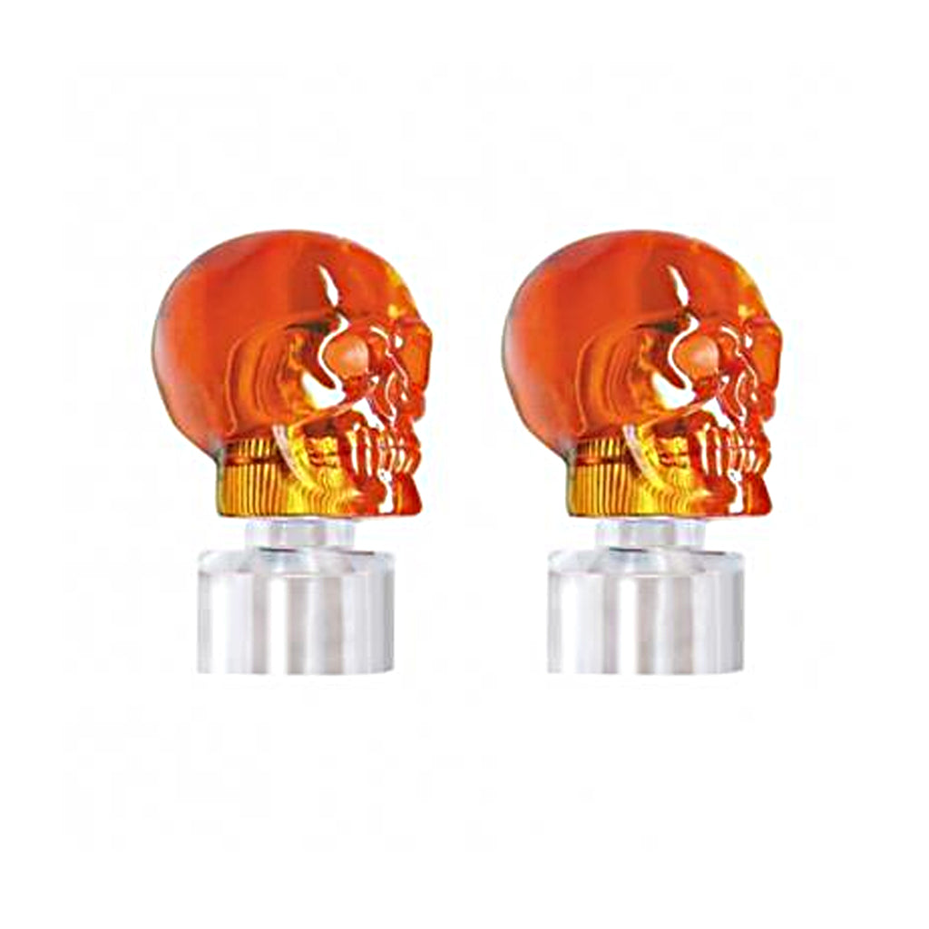 United Pacific - Skull Bumper Guide Top - Amber (2-Pack)