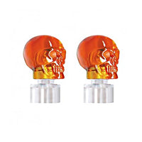 United Pacific - Skull Bumper Guide Top - Amber (2-Pack)