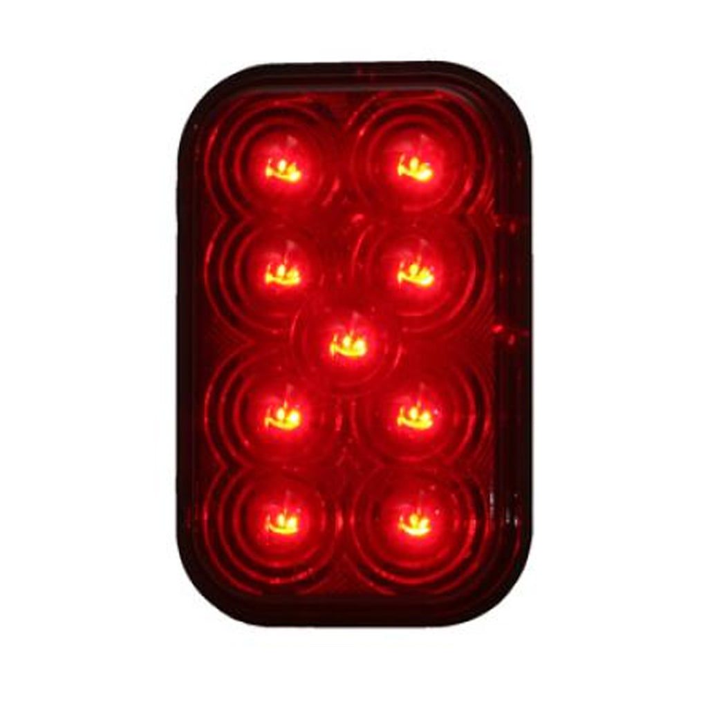 Maxxima - 5" Rectangle Red Stop/Tail/Turn Light